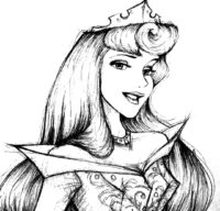 Girl Aurora Coloring Page
