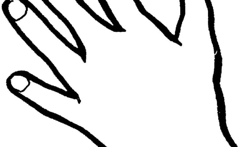Hand Coloring Page for Kids