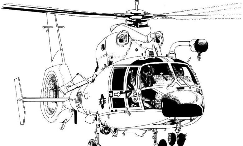 Helicopter Coloring Page
