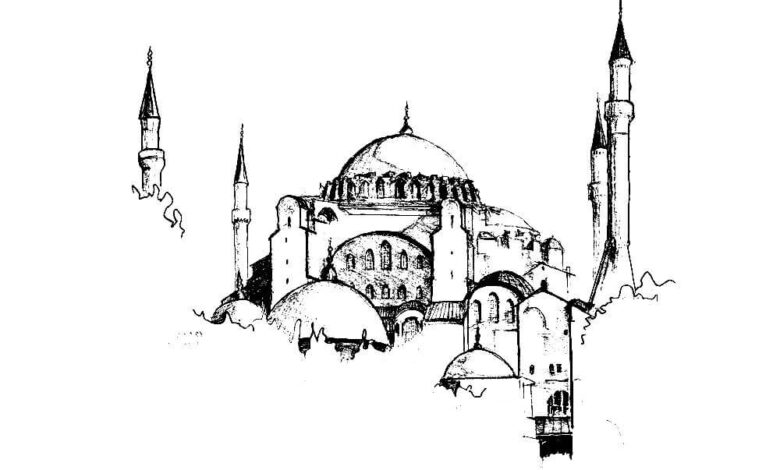 Istanbul Hagia Sophia Coloring Page