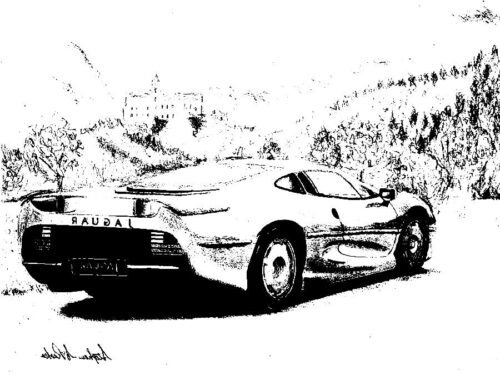 Jaguar Car Coloring Page