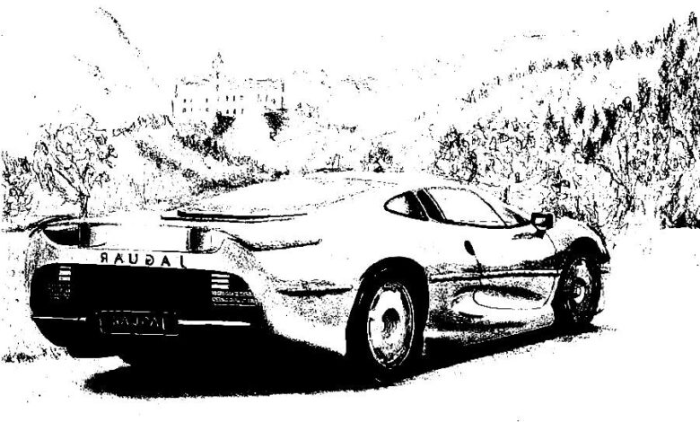 Jaguar Car Coloring Page