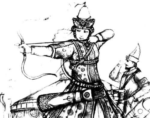 Kazakh Soldier Advanced Coloring Pages