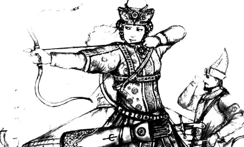 Kazakh Soldier Advanced Coloring Pages