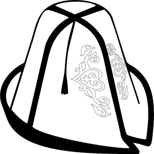 Kyrgyz Hat Coloring Page 1 Kyrgyz Hat Coloring Page