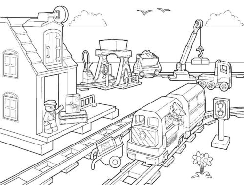 Lego City Coloring Page