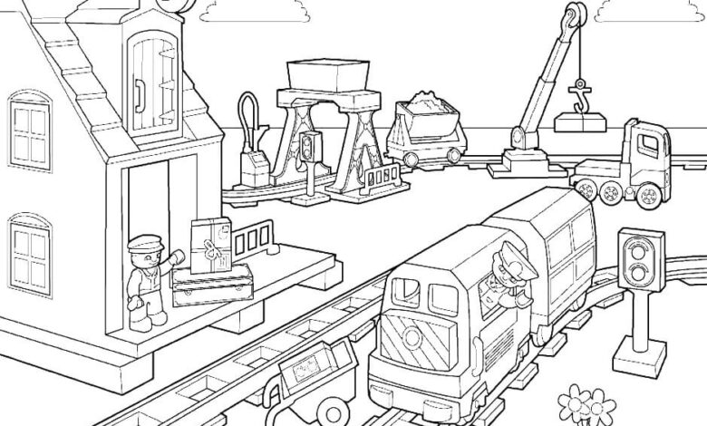 Lego City Coloring Page