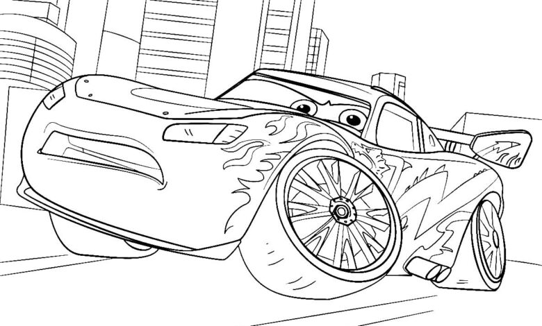 Lightning Mcqueen Coloring Page