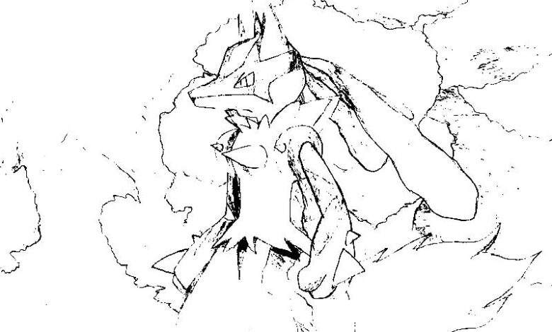 Lucario Pokemon Coloring Page