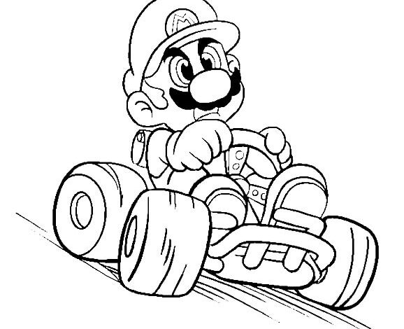 Mario Kart Coloring Pages