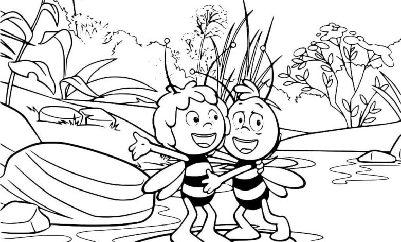 Maya The Bee Coloring Page