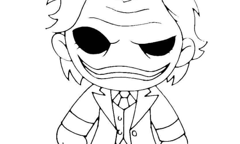 Mini The Joker Coloring Page