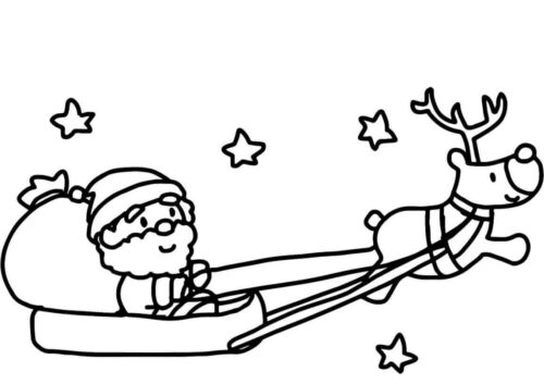 Minimal Santa Claus Coloring Page