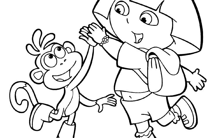 Monkey Dora Coloring Page