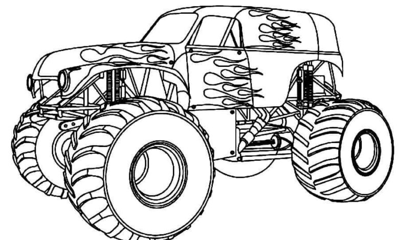 Monster Jam Coloring Page
