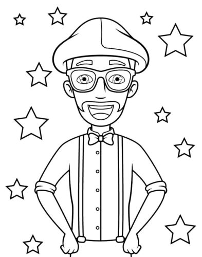 New Blippi Coloring Page