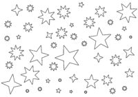 New Stars Coloring Page for Kids
