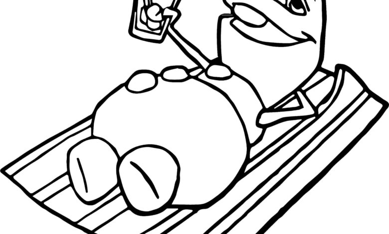 Olaf Beach Coloring Pages