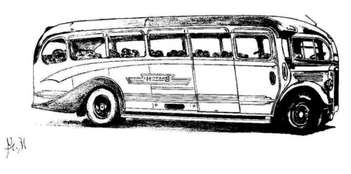 Old Bus Coloring Page for Boys