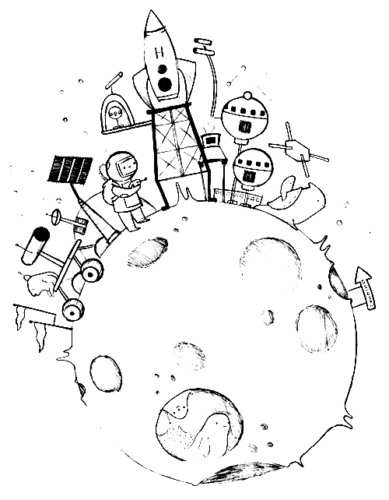 Outer Space Coloring Page