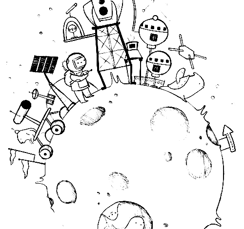 Outer Space Coloring Page