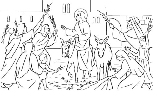 Palm Sunday Coloring Page