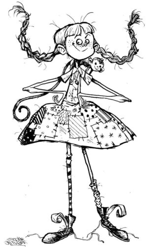 Pippi Longstocking Coloring Page