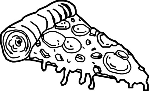 Pizza Slice Coloring Pages
