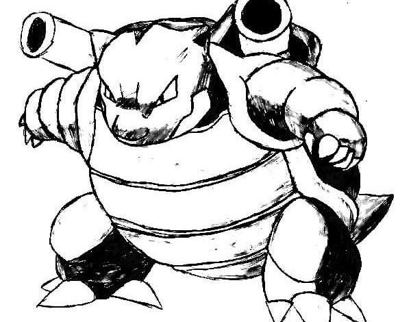 Pokemon Blastoise Coloring Page
