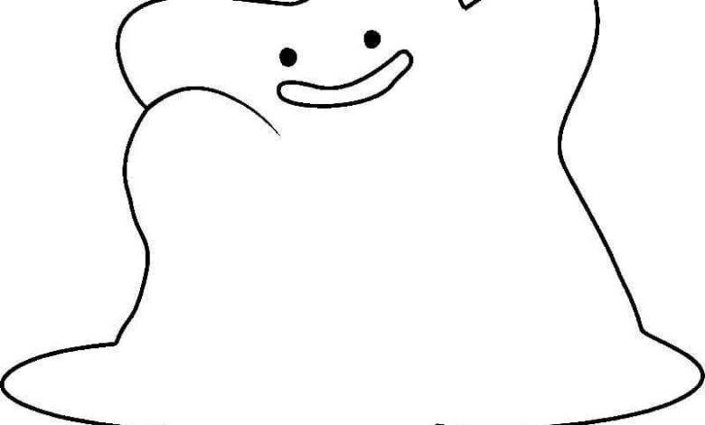Pokemon Ditto Coloring Page