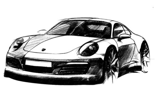 Porsche Coloring Page