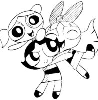 Powerpuff Girls Drawing Coloring Page for Girls