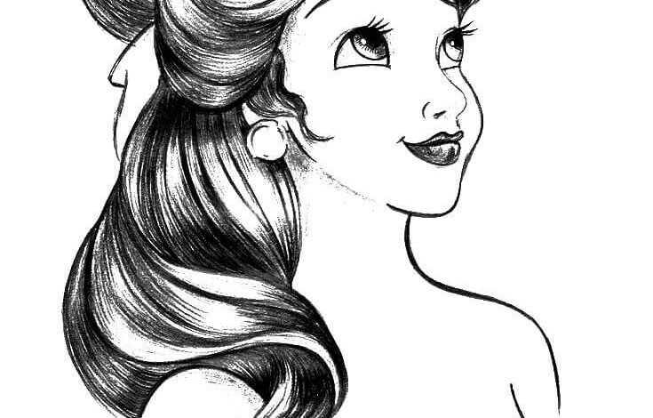 Princess Belle Coloring Page