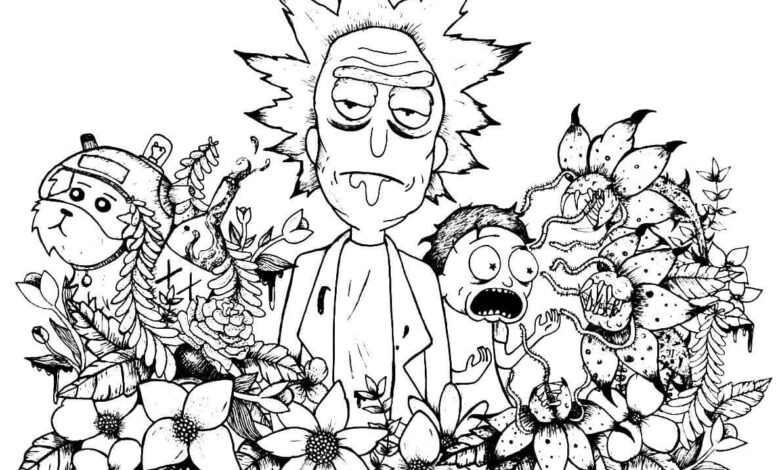 Rick And Morty Coloring Page