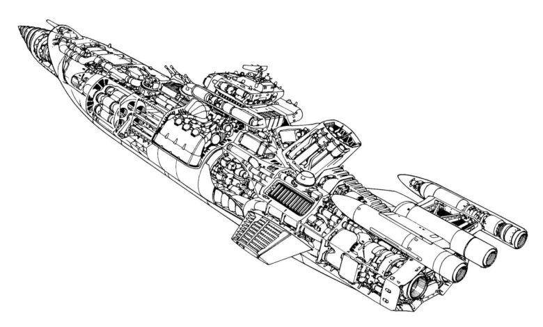 Rocket Ship Coloring Page