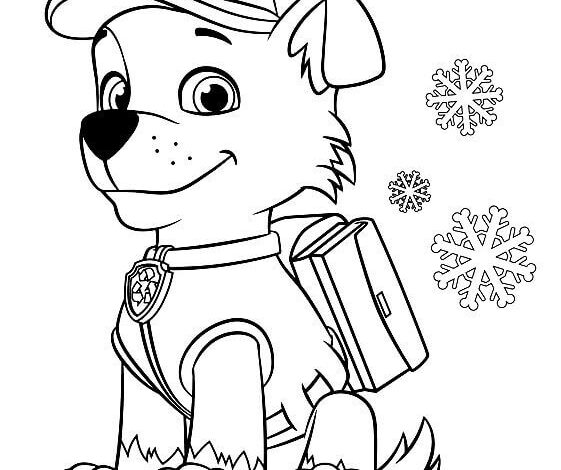 Rocky Paw Patrol Coloring Page