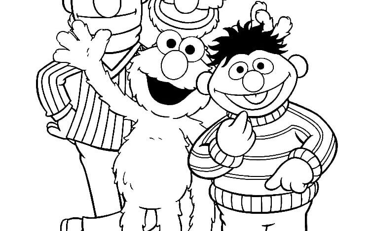 Sesame Street Elmo Coloring Page