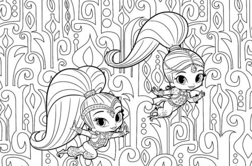 Shimmer And Shine Coloring Pages