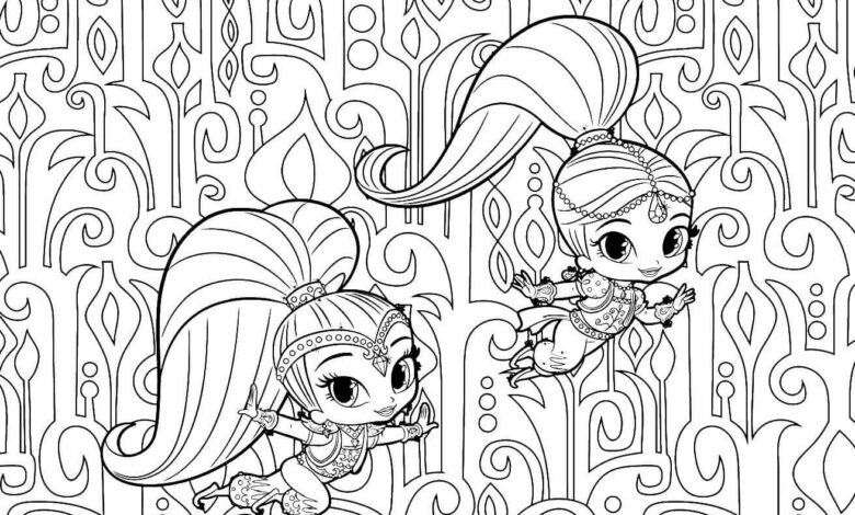 Shimmer And Shine Coloring Pages