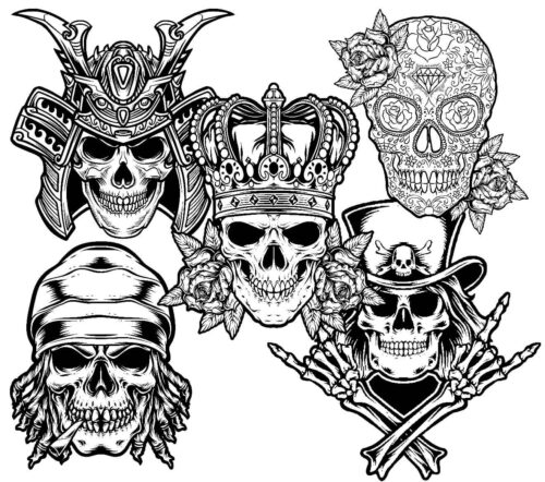 Skulls Coloring Page