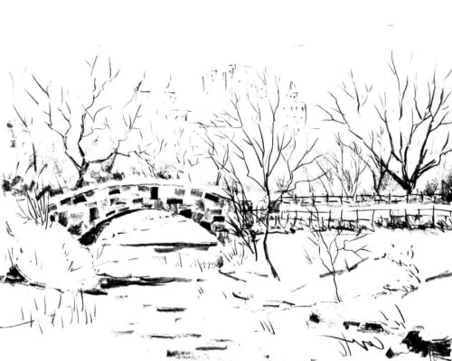 Snow Coloring Page