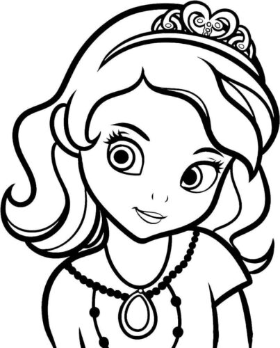 Sofia The First Coloring Page