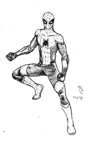 Spider Man Far From Home Coloring Page