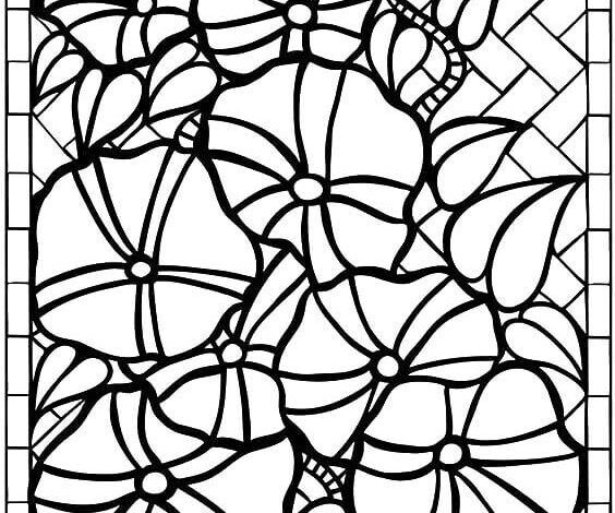 Stained Glass Coloring Page