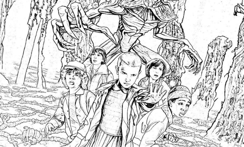 Stranger Things Coloring Pages for Adults