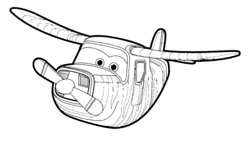 Super Wings Coloring Page for Kids