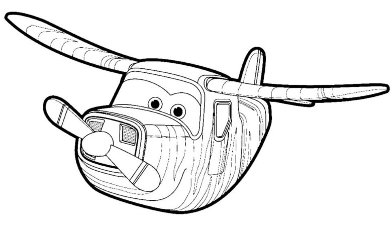 Super Wings Coloring Page for Kids