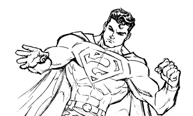 Superman Coloring Page for Kids