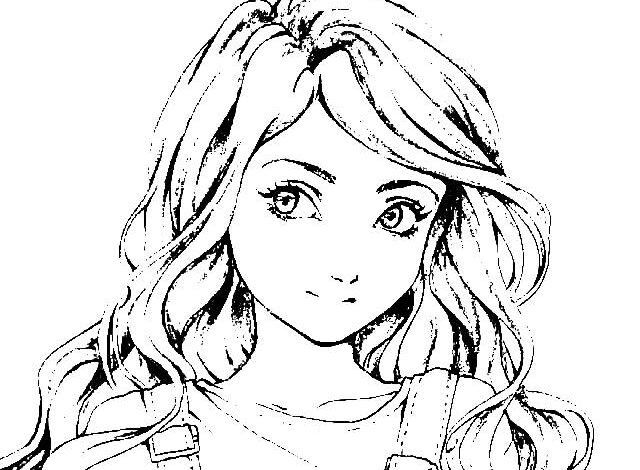 Teenage Girl Coloring Page