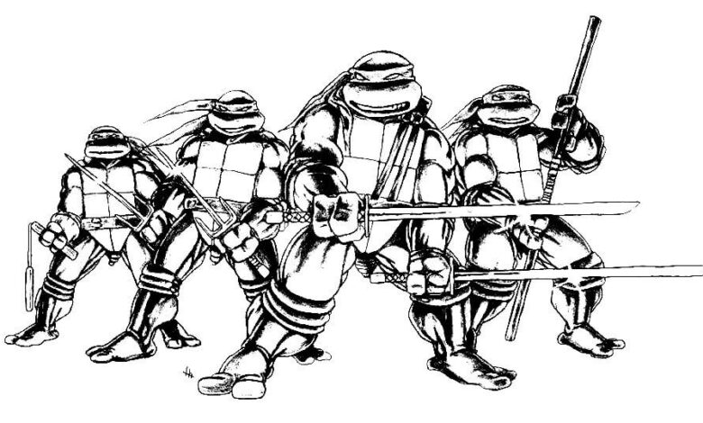 Teenage Mutant Ninja Turtles Coloring Page